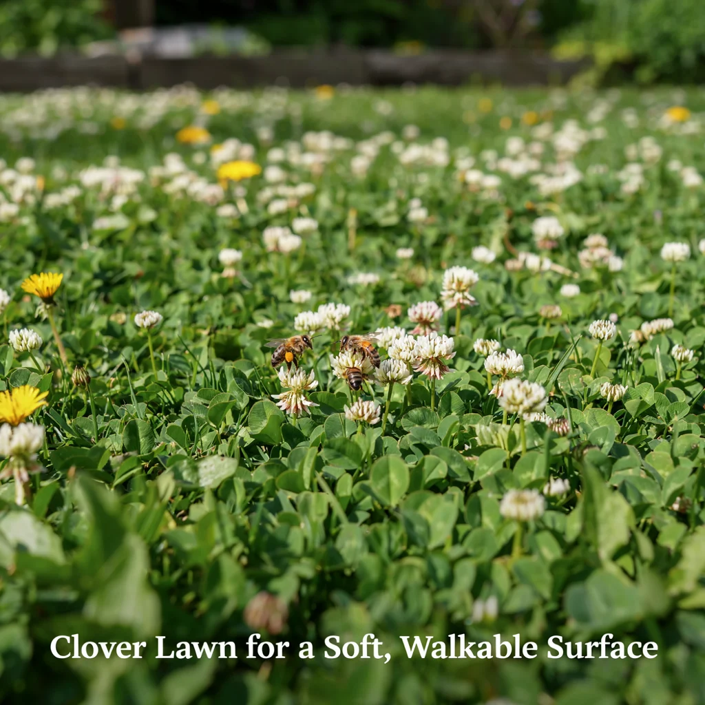 Clover Lawn for a Soft, Walkable Surface