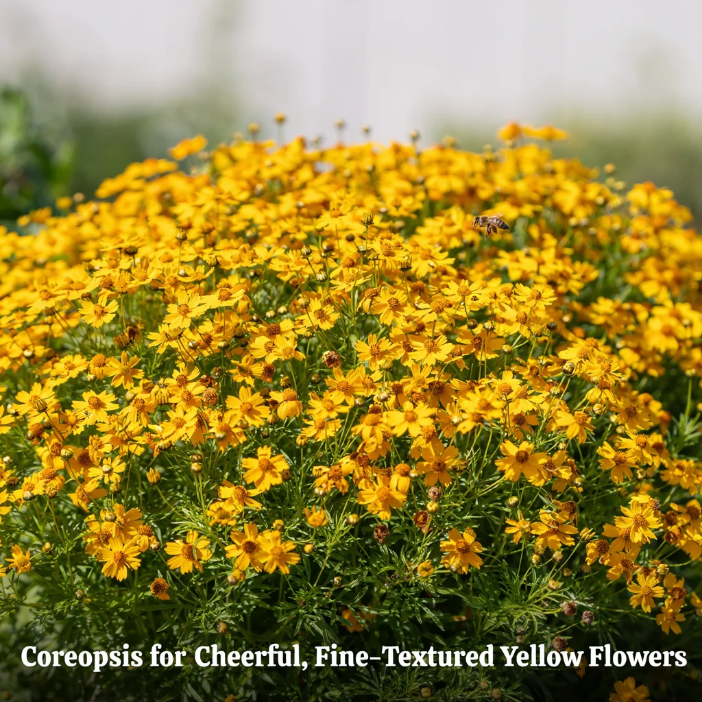 Coreopsis for Cheerful, Fine-Textured Yellow Flowers
