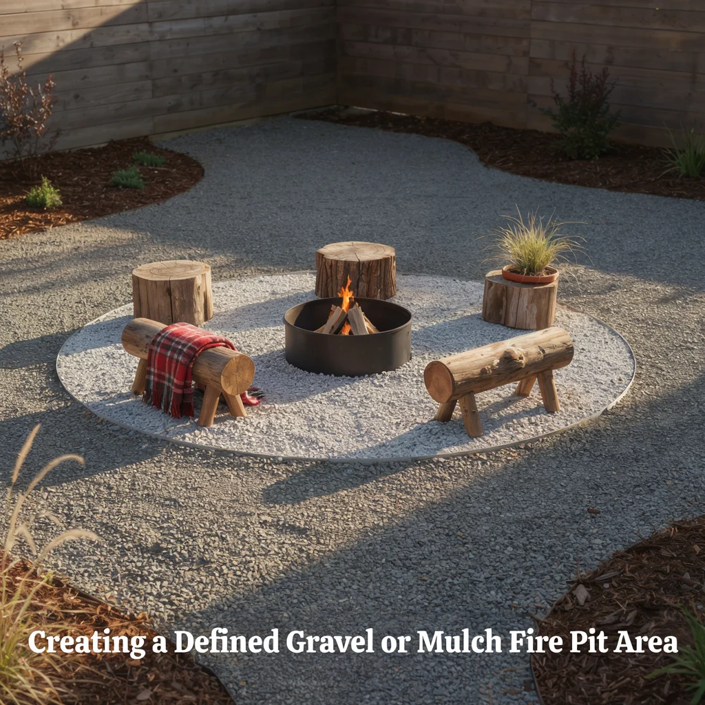 Creating a Defined Gravel or Mulch Fire Pit Area