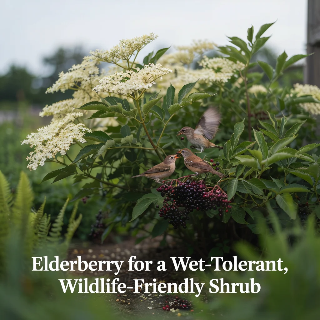 Elderberry for a Wet-Tolerant, Wildlife-Friendly Shrub