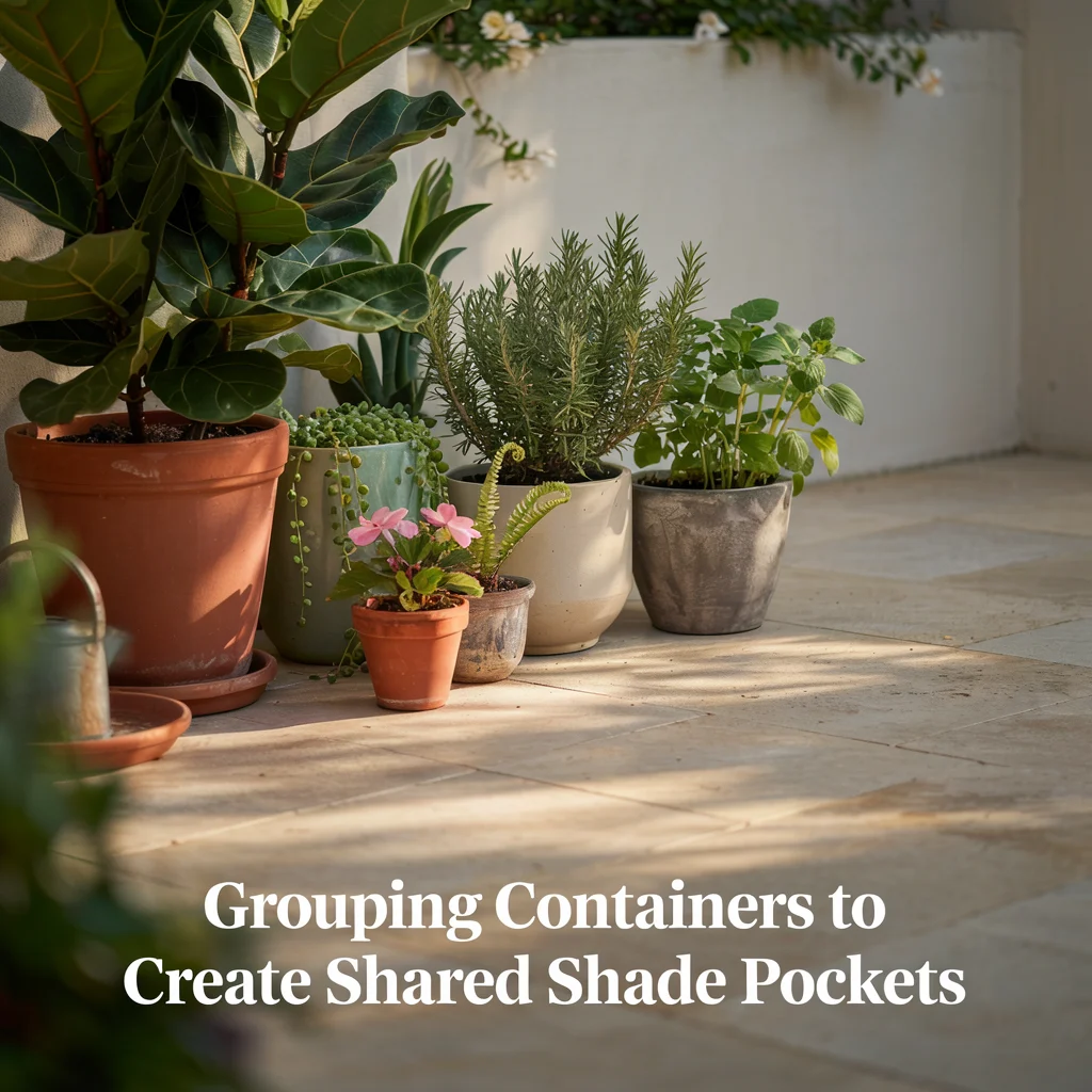 Grouping Containers to Create Shared Shade Pockets