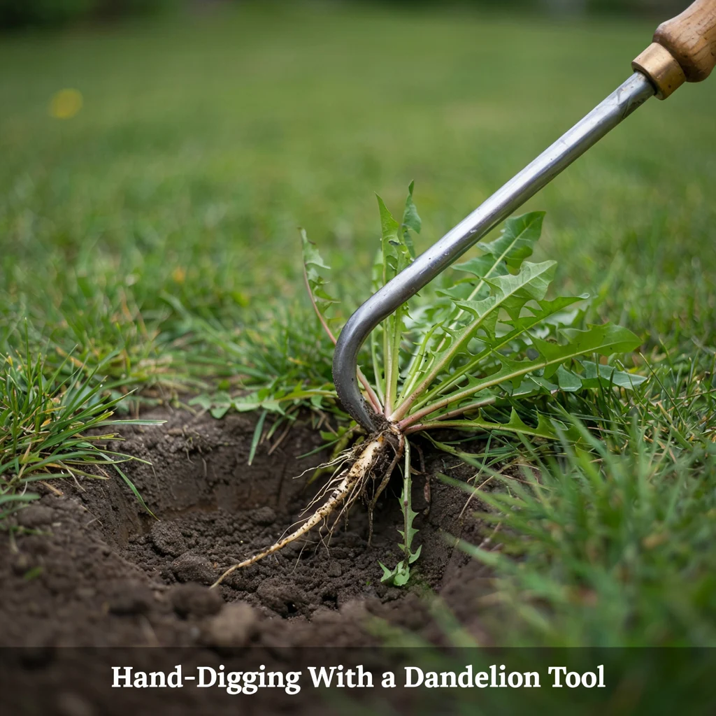Hand-Digging With a Dandelion Tool