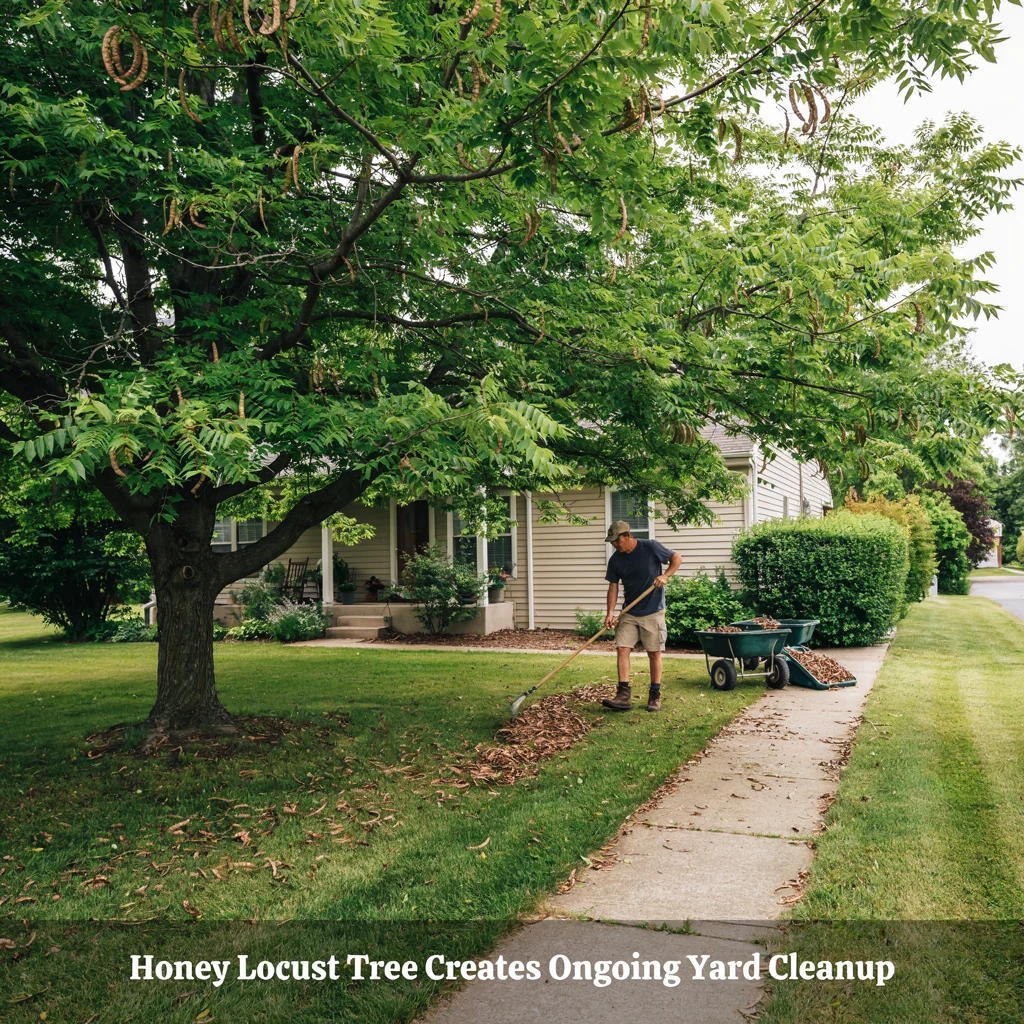 Honey Locust Tree Creates Ongoing Yard Cleanup