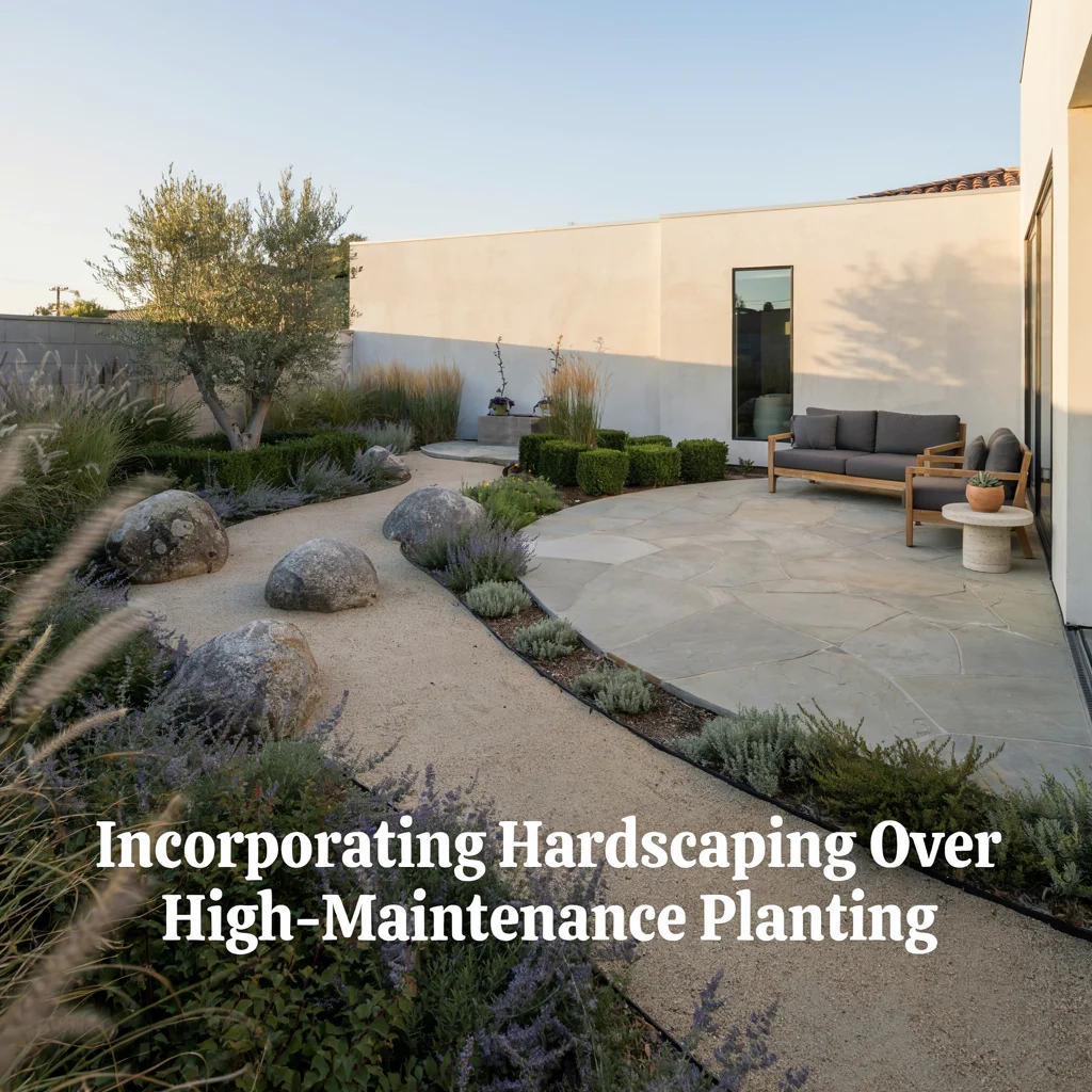 Incorporating Hardscaping Over High-Maintenance Planting