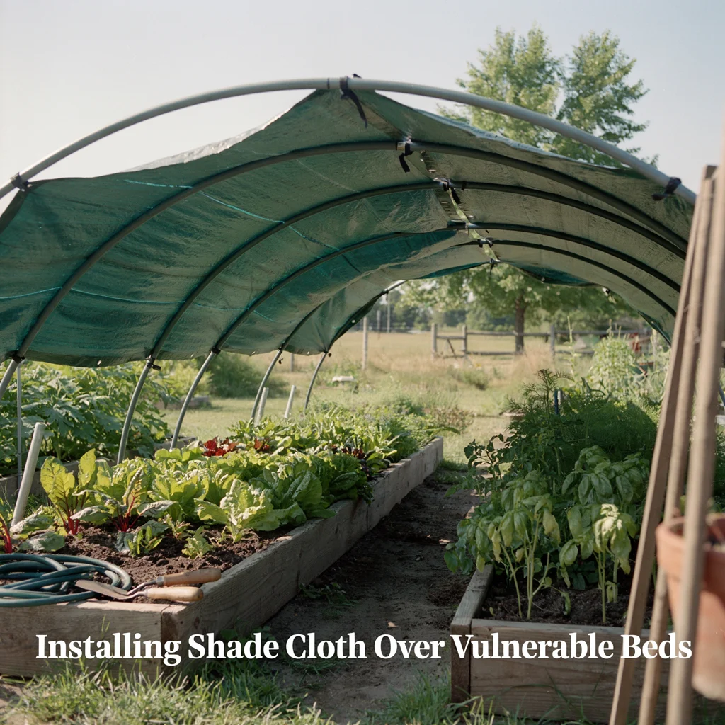 Installing Shade Cloth Over Vulnerable Beds