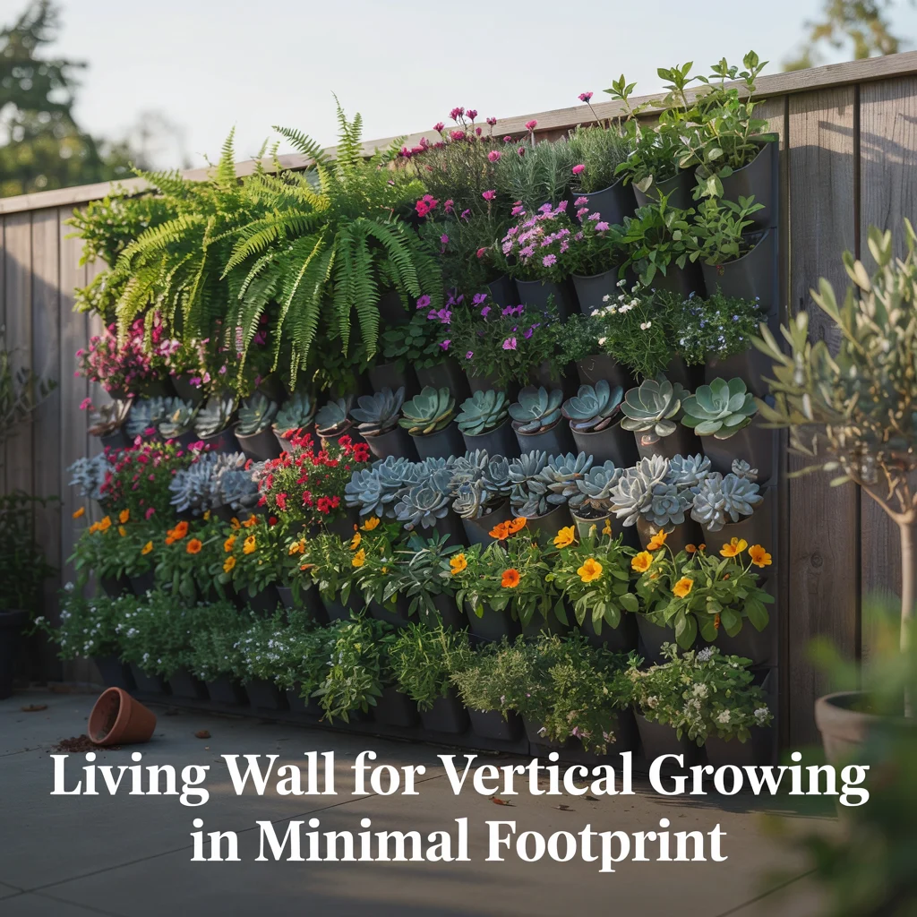 Living Wall for Vertical Growing in Minimal Footprint