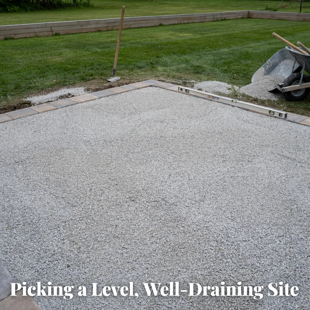 Picking a Level, Well-Draining Site