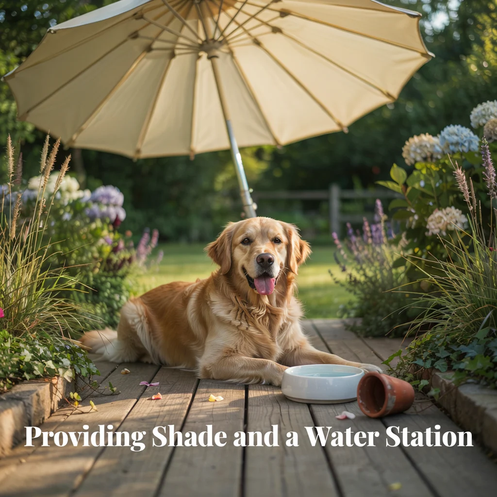 Providing Shade and a Water Station