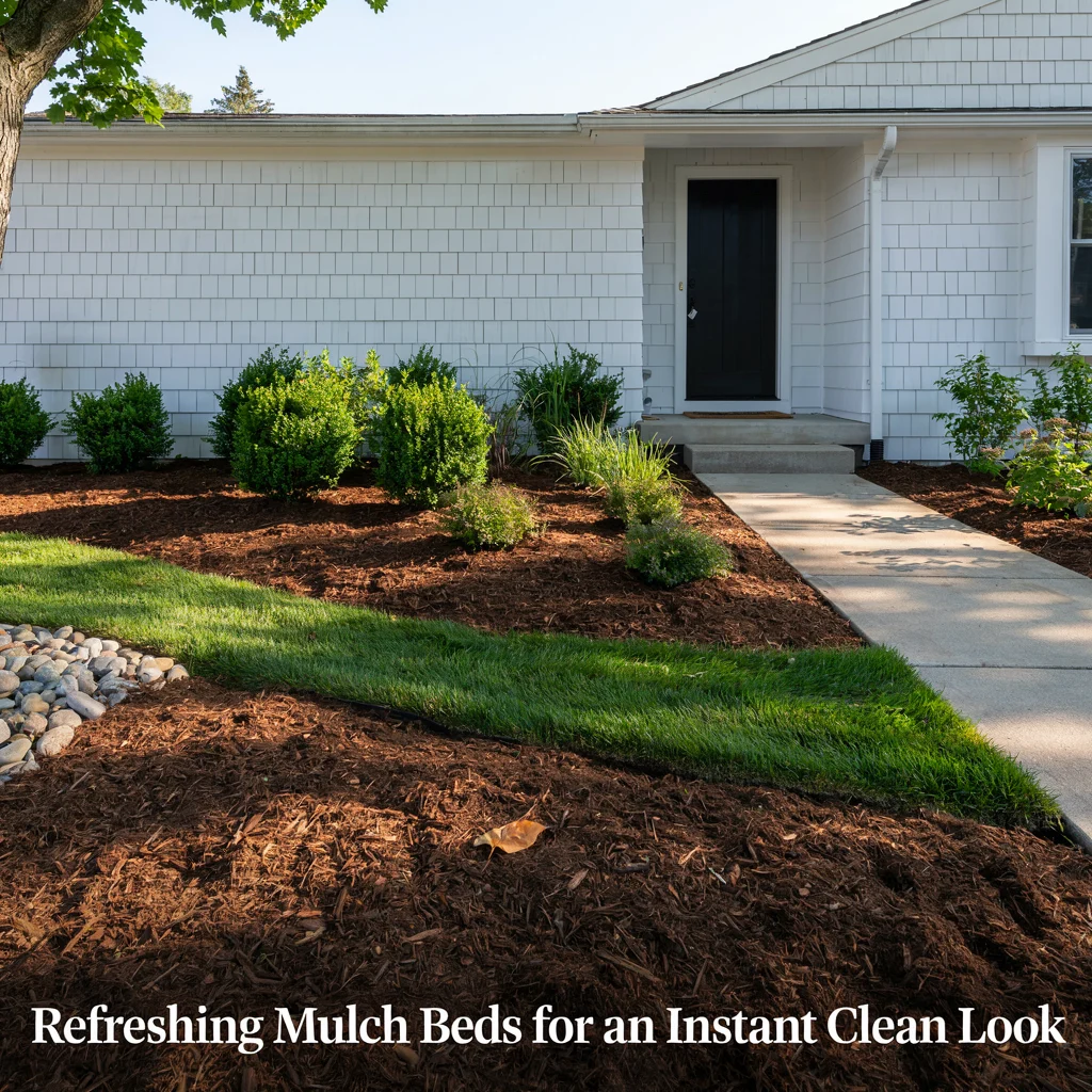 Refreshing Mulch Beds for an Instant Clean Look