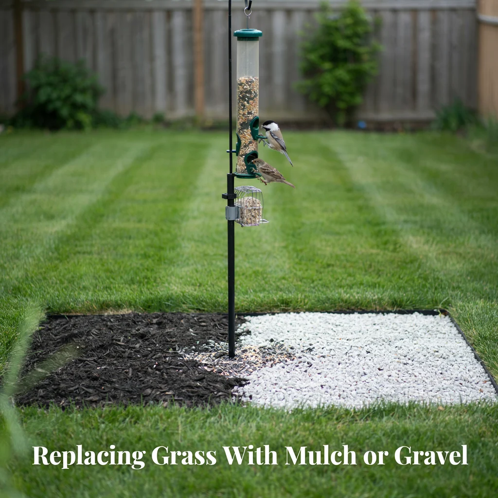 Replacing Grass With Mulch or Gravel