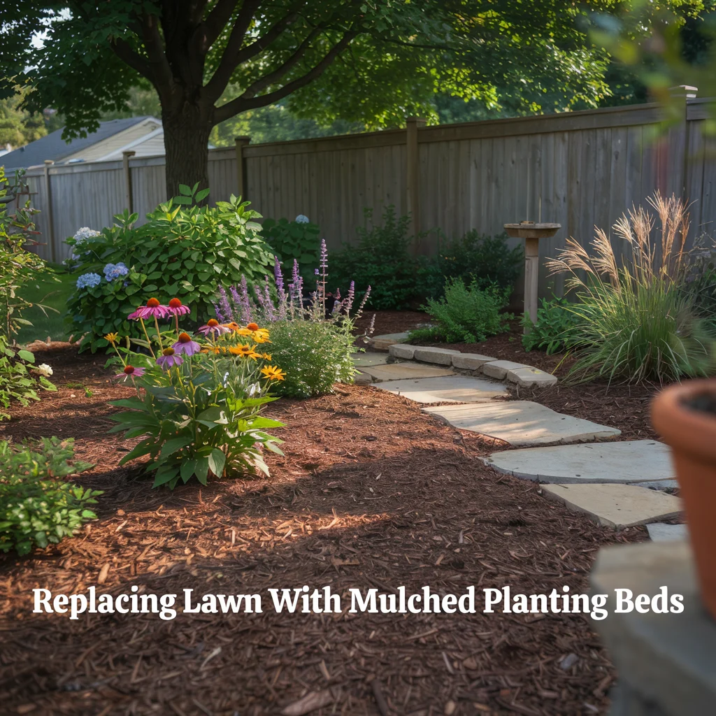 Replacing Lawn With Mulched Planting Beds