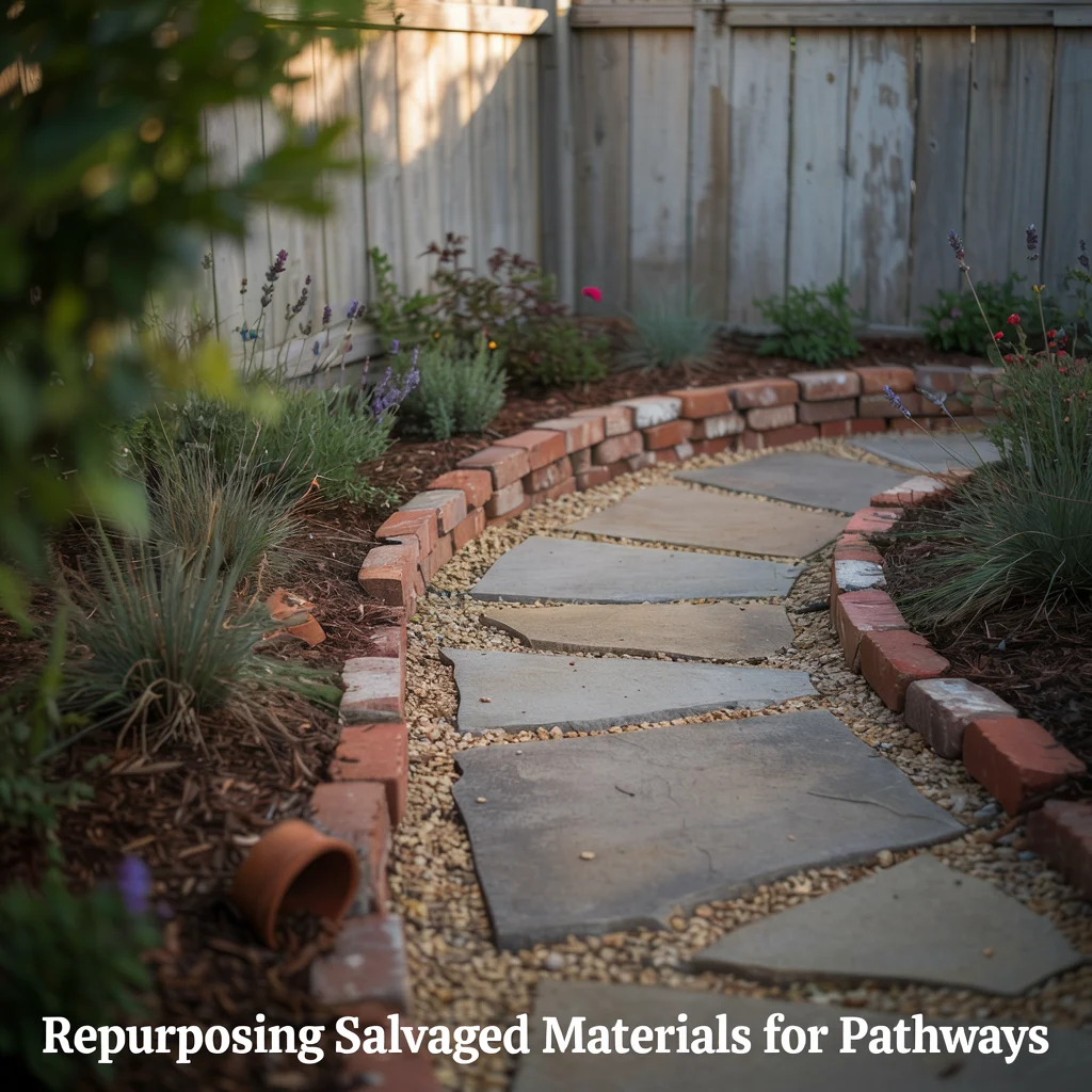 Repurposing Salvaged Materials for Pathways