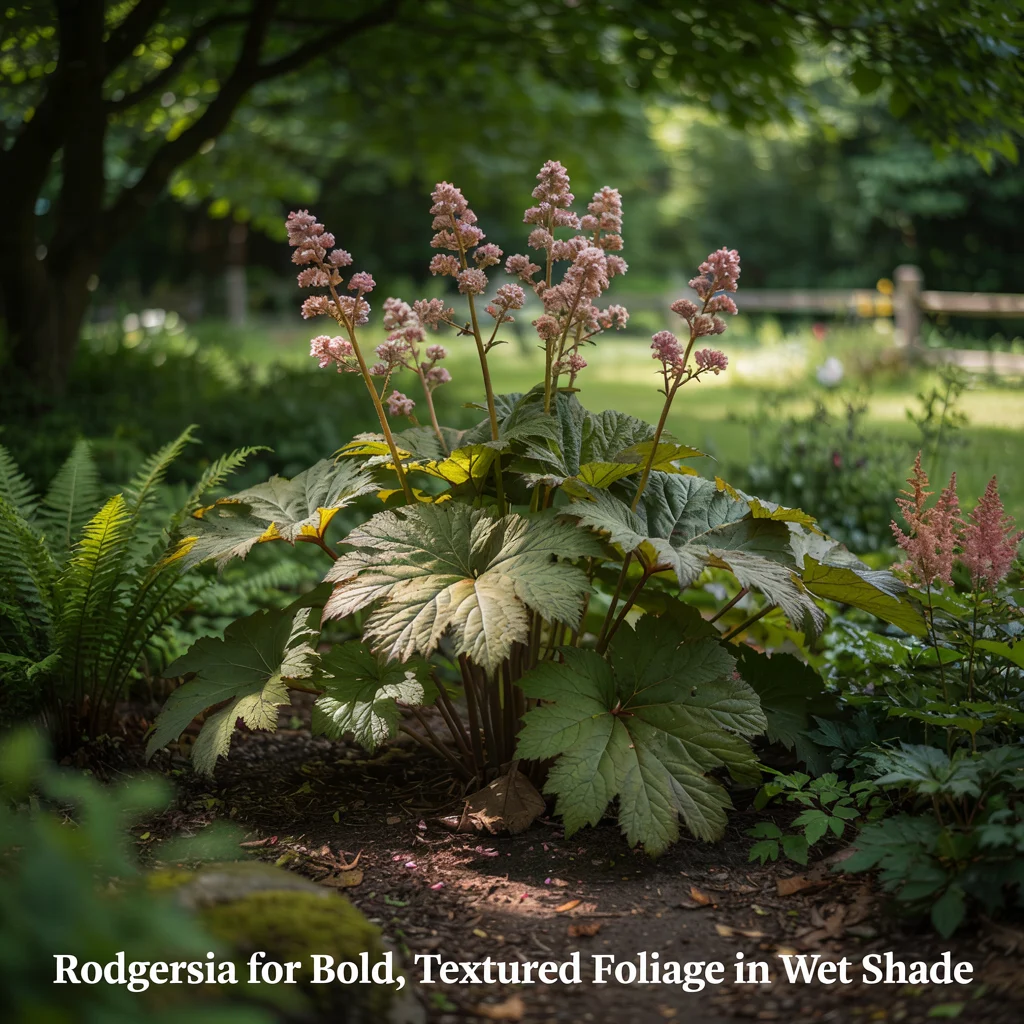 Rodgersia for Bold, Textured Foliage in Wet Shade