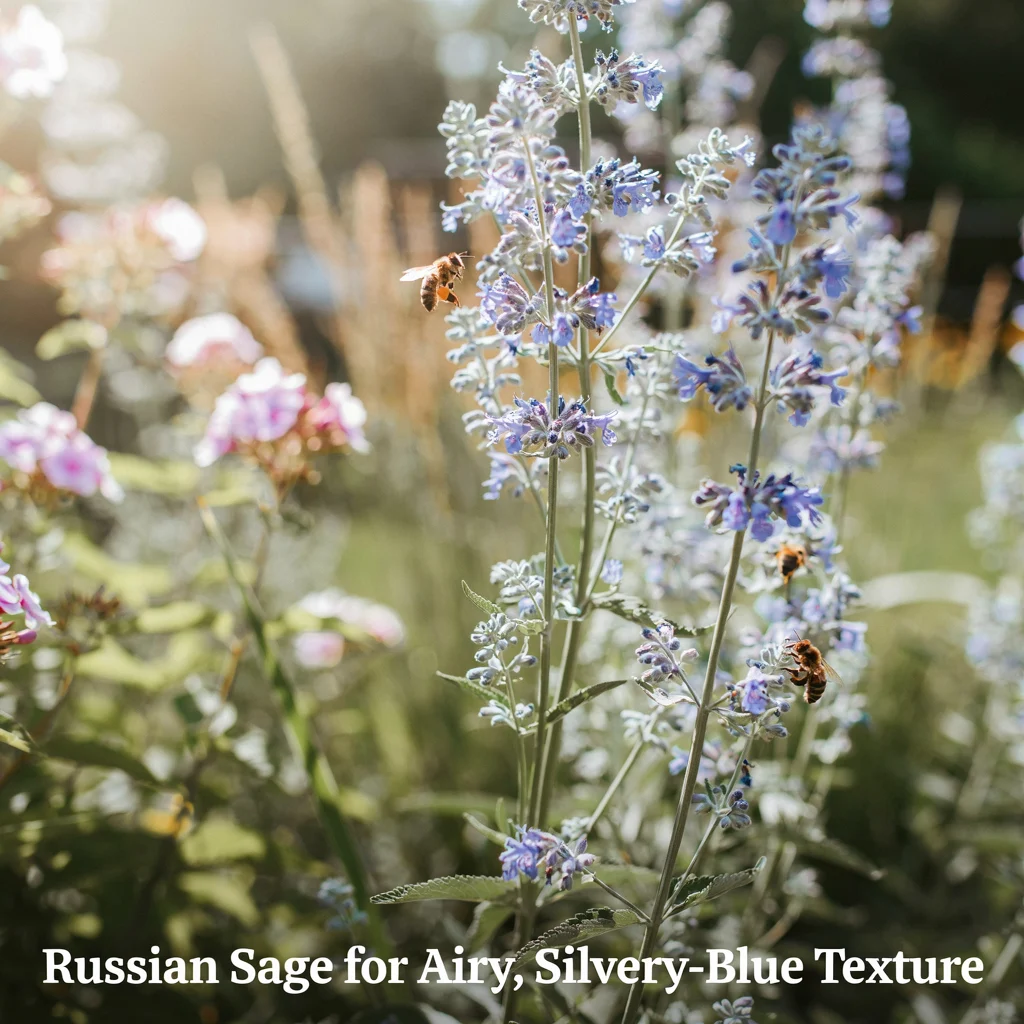 Russian Sage for Airy, Silvery-Blue Texture