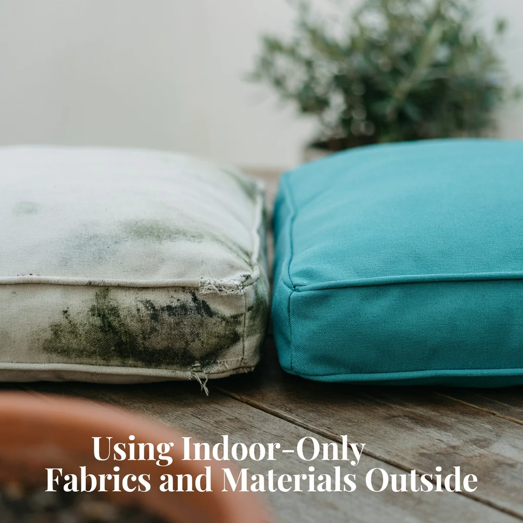 Using Indoor-Only Fabrics and Materials Outside