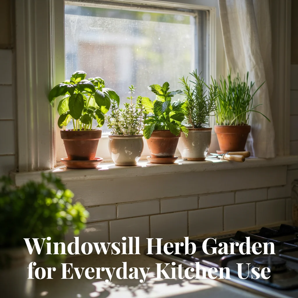Windowsill Herb Garden for Everyday Kitchen Use