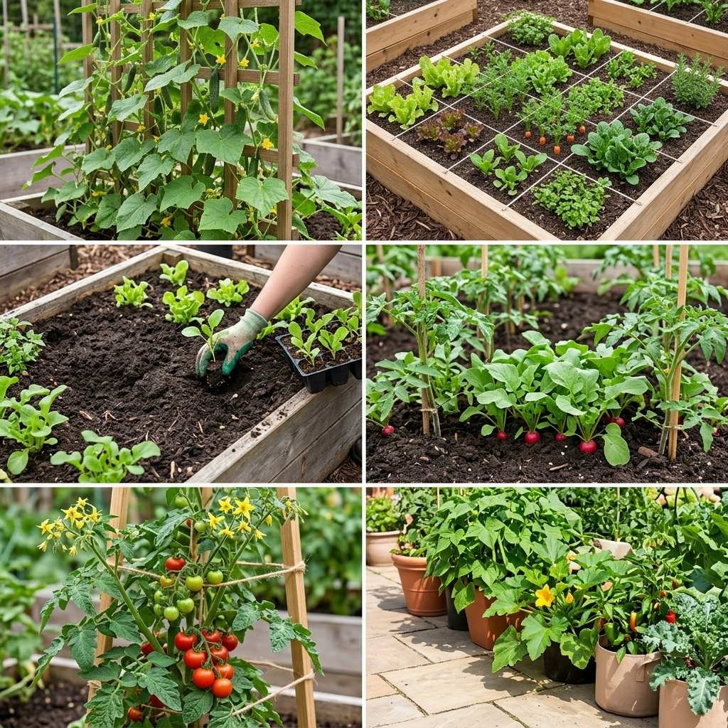 Grid comparison of yield-boosting gardening techniques by effort and payoff