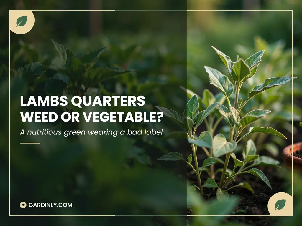 Fresh lambs quarters leaves, a genuinely edible wild green often treated as a garden weed