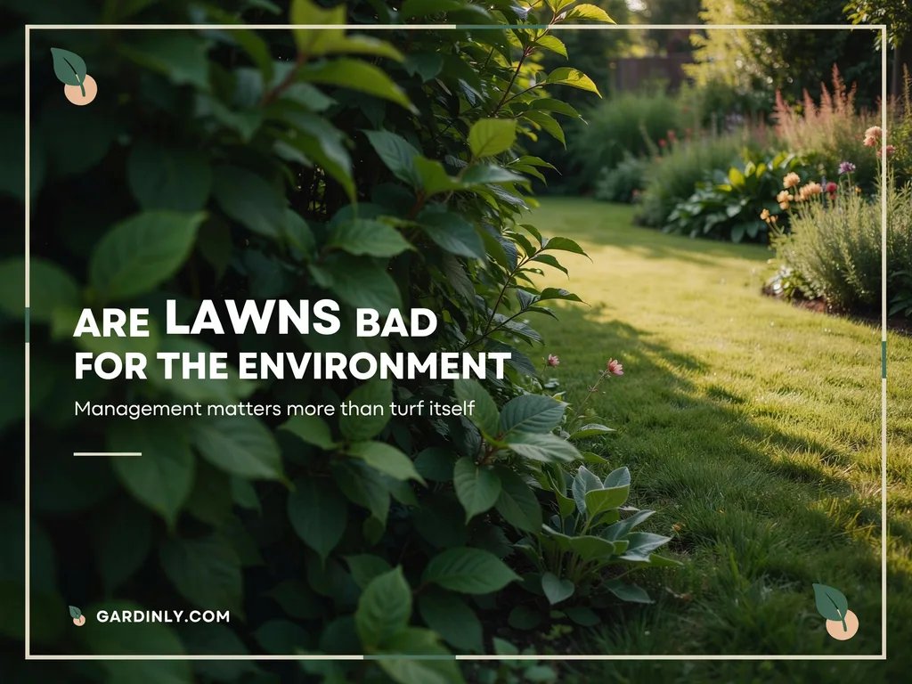 A well-managed lawn using reduced water and chemical inputs alongside native plantings